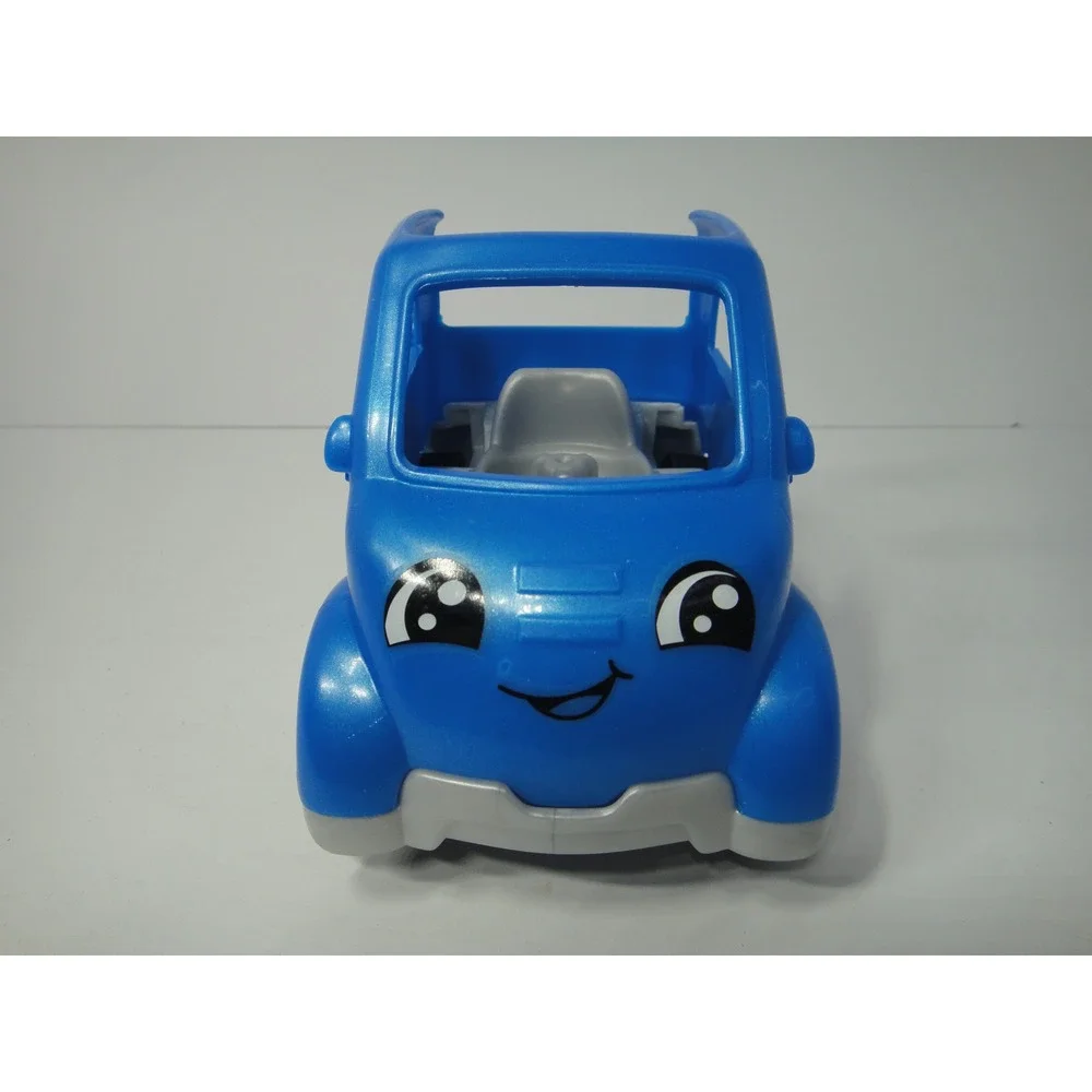 Fisher-Price Little People Blue Toy Car Smiling Face Vehicle 2023 Mattel Wheels